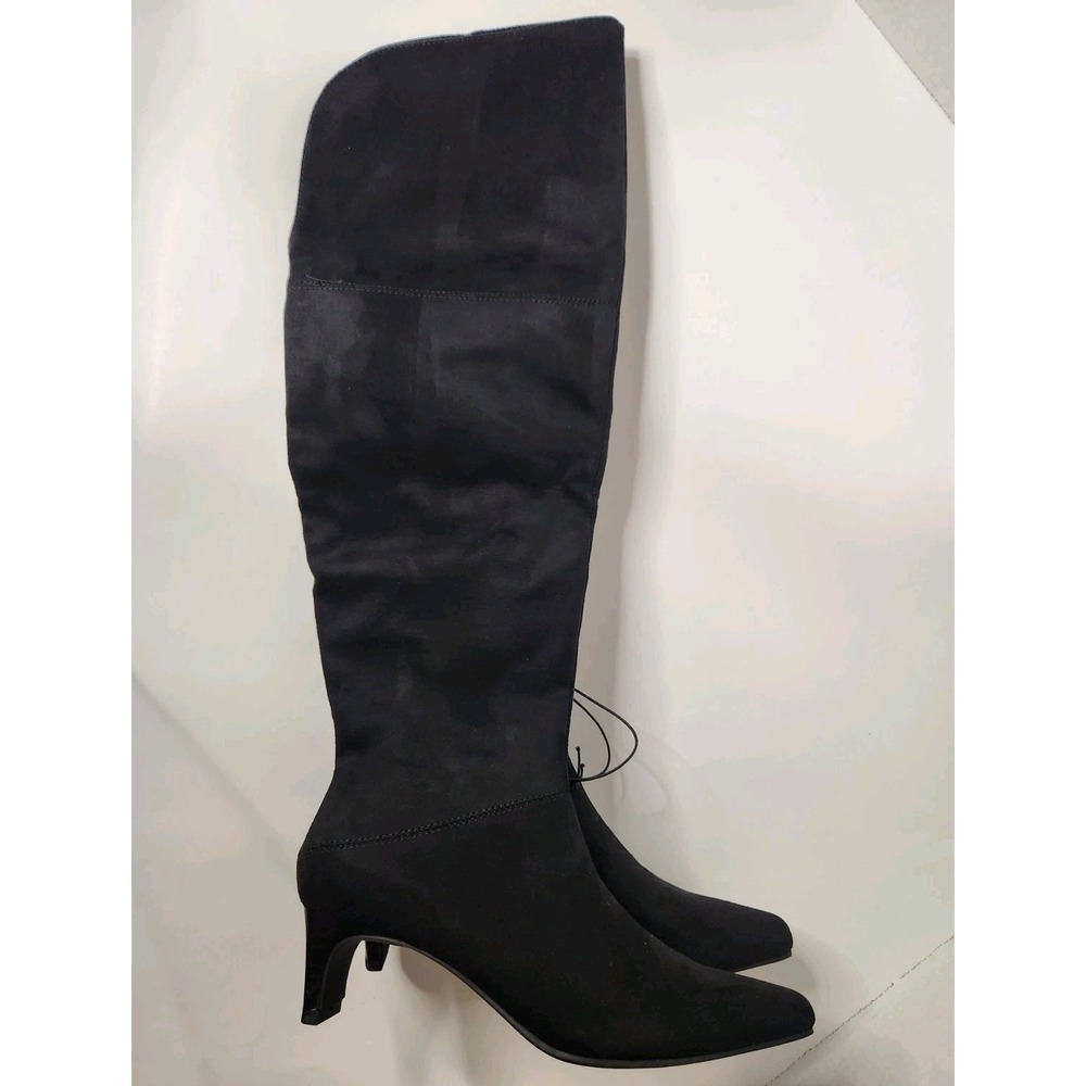 Worthington Valto Faux Suede Over The Knee Boots‎ Womens Size 6 Black NWOT